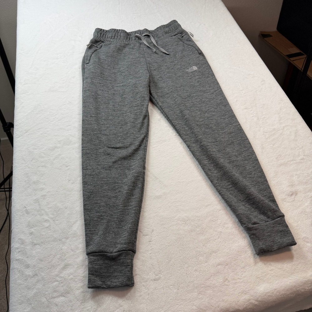 The North Face Joggers Womens Small Grey Good NF0A5GCB Fleece Lined Sweatpants - Picture 2 of 13